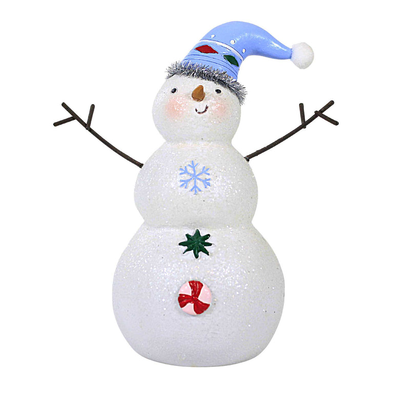 Ganz Peppermint Snowman Figurine - One Figurine 6 Inch, Polyresin - Tinsel Snowflake Mx188103 (61965)