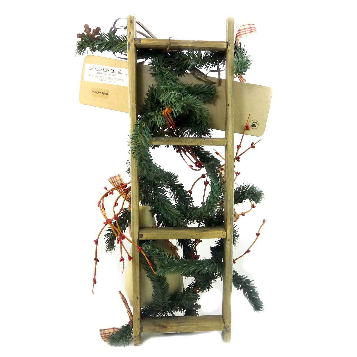 Boyds Bears Winterwishes Ladder Wreath - - SBKGifts.com