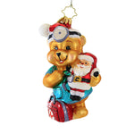 Christopher Radko Company The Doctor Is In - One Ornament 5 Inch, Glass - Teddy Bear Charity Awareness 1021288 (61976)