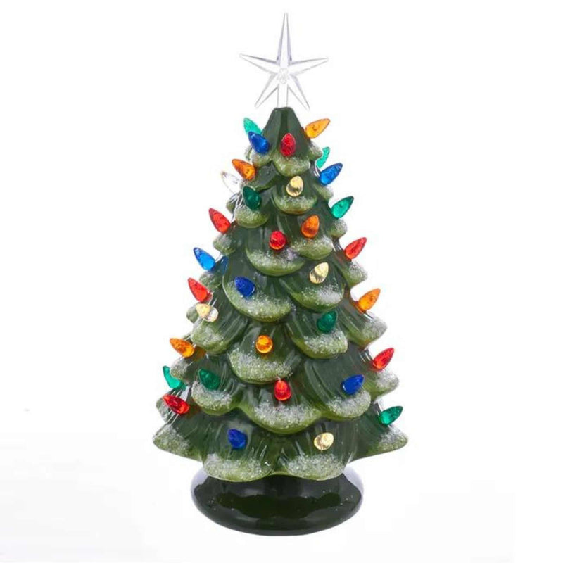 Kurt S. Adler Green Ceramic Lit Tree - - SBKGifts.com