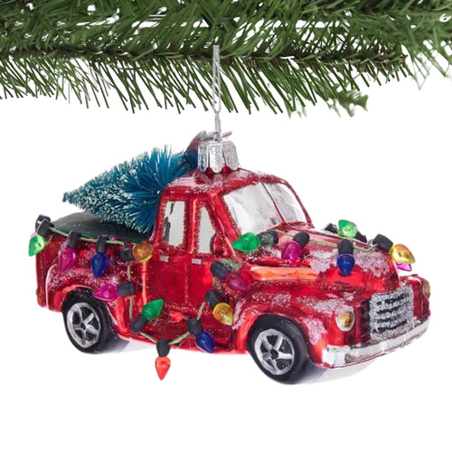 Noble Gems Truck Carrying Trees Ornament - - SBKGifts.com