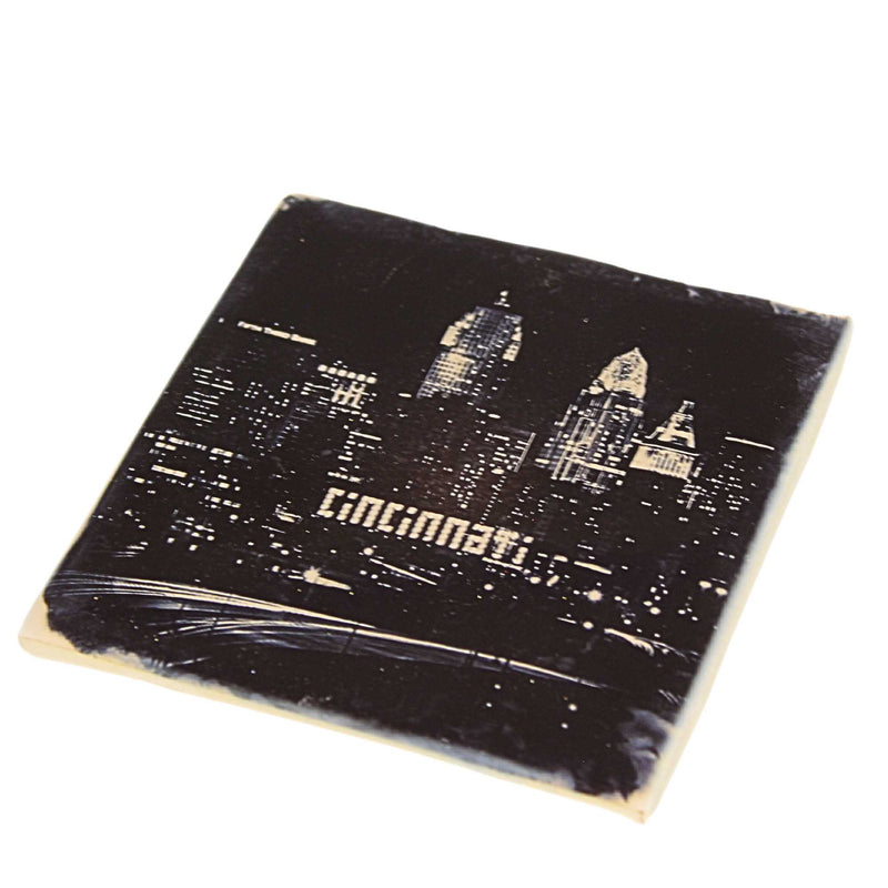 Cityscape Tiles Cincinnati Night Skyline - - SBKGifts.com