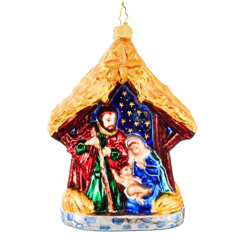 Christopher Radko Company Asleep In The Manger - One Ornament 5.5 Inch, Glass - Nativity Baby Jesus 1019919 (62015)