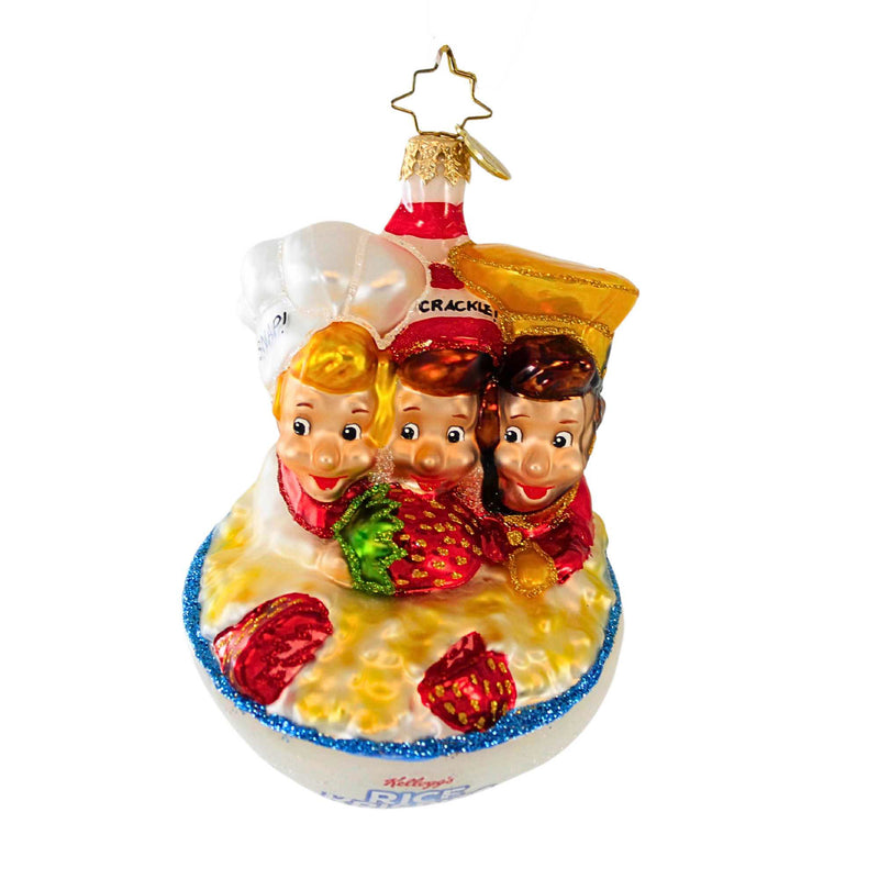Christopher Radko Company Snap, Crackle And Pop! - One Ornament 4.5 Inch, Glass - Bowl Cereal 1019628 (62025)