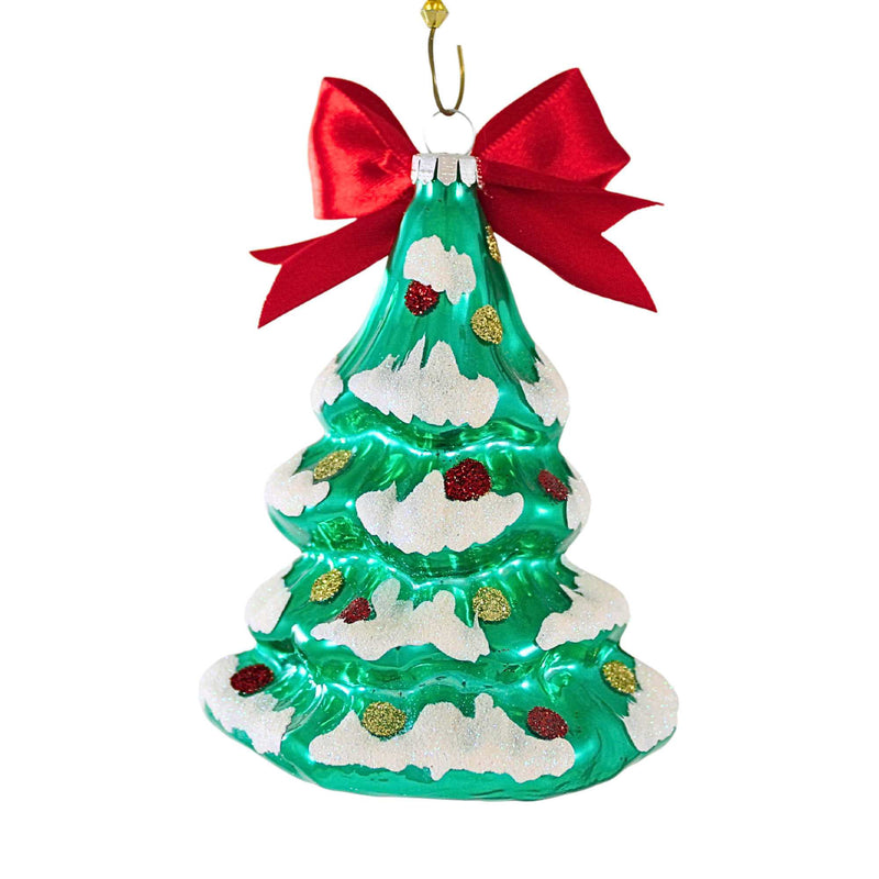 Craftoutlet.Com Snow Tipped Green Tree With Bow - - SBKGifts.com