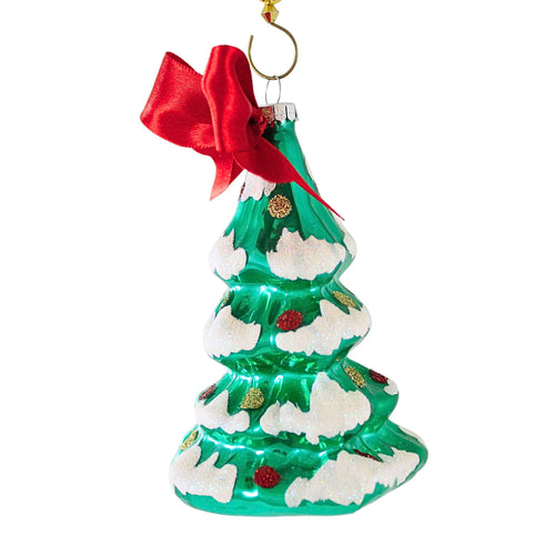 Craftoutlet.Com Snow Tipped Green Tree With Bow - - SBKGifts.com