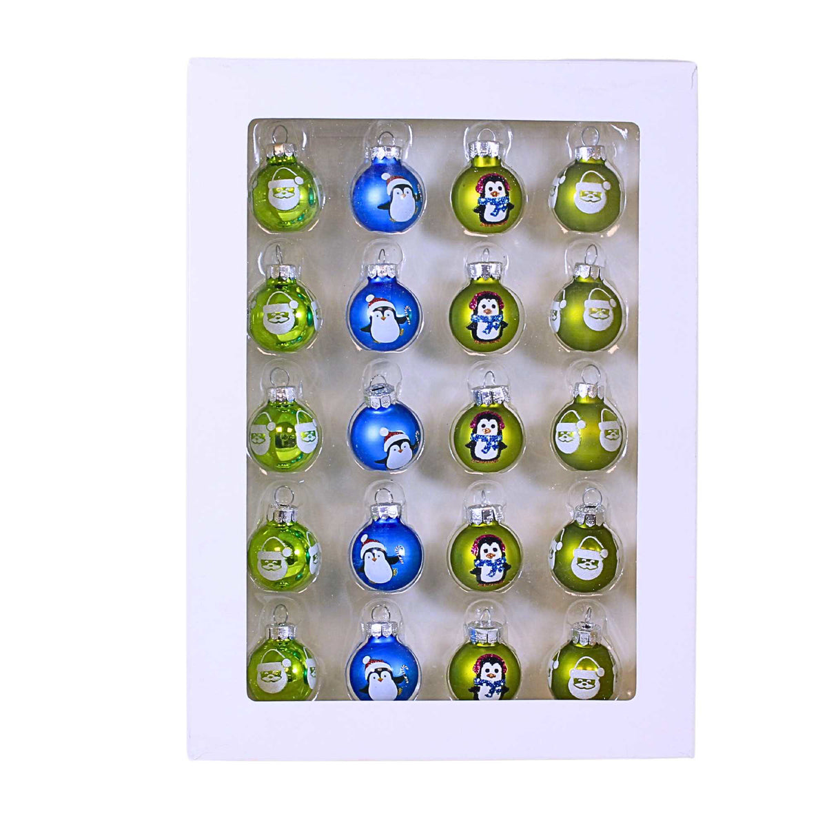 Craftoutlet.Com Santa And Penguin Ball Ornament Set - - SBKGifts.com