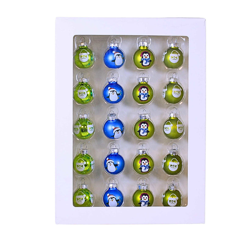Craftoutlet.Com Santa And Penguin Ball Ornament Set - - SBKGifts.com