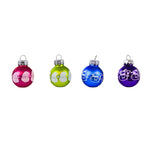 Craftoutlet.Com Snowmen And Santa Ornament Set - 20 Mini Glass Ornaments 1.25 Inch, Glass - Mini Glass Ornament Set 87949 (62104)
