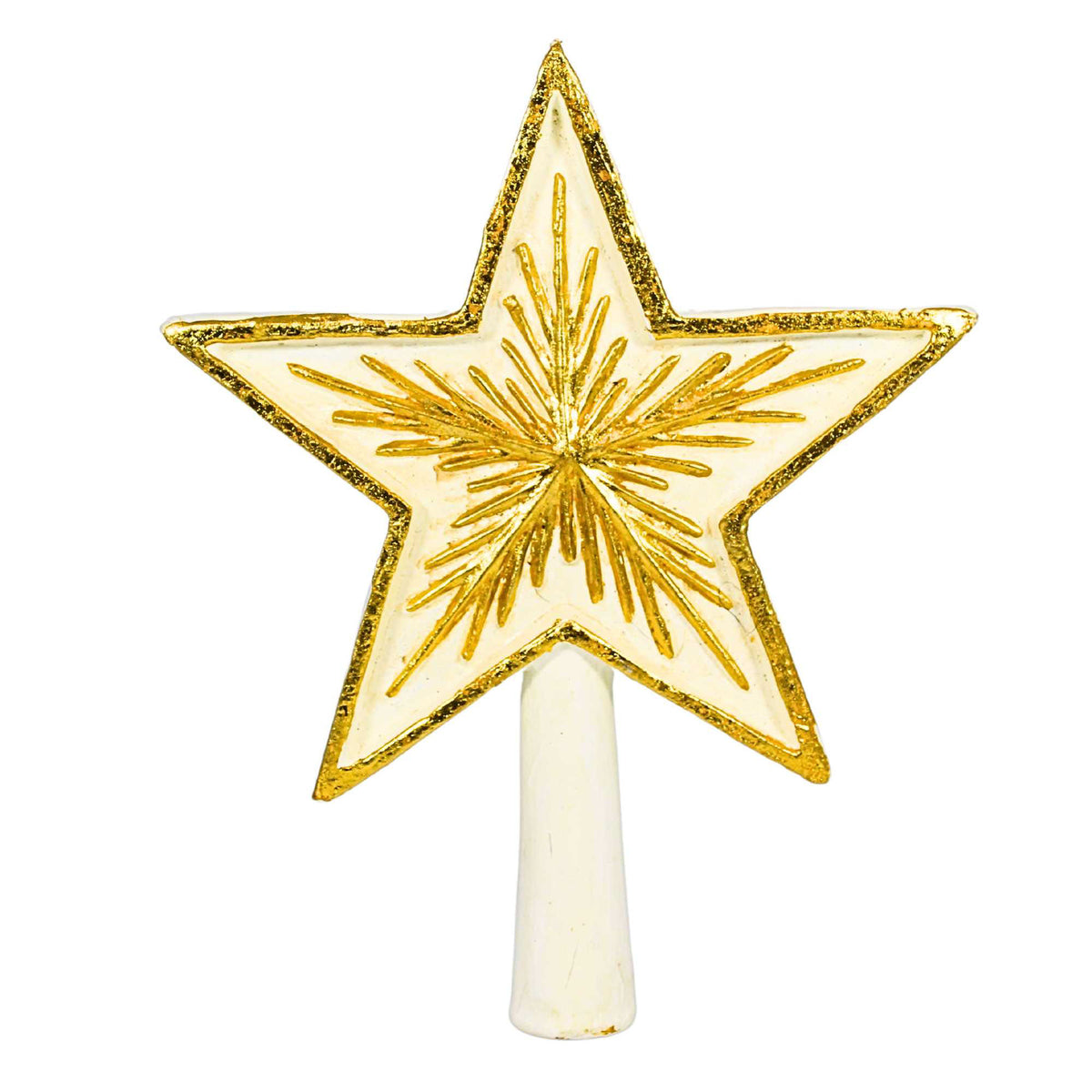 (62115) Star Burst Tree Topper White Gold