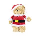 Ganz Joyous Santa Bear - One Plush Bear 12 Inch, Polyester - Tan Plush Dressed Hx11848 (62135)