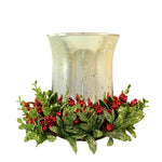 Ganz Candle Wreath Ring Tealight Holder - One Tea Light Holder 6 Inch, Glass - Kissing Krystals Tea Light Kk664 (62146)