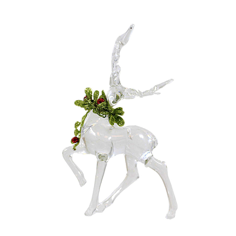 Ganz Mistletoe Krystal Reindeer - One Figurine 6.5 Inch, Acrylic - Holiday Rack Legend Kk343 (62151)