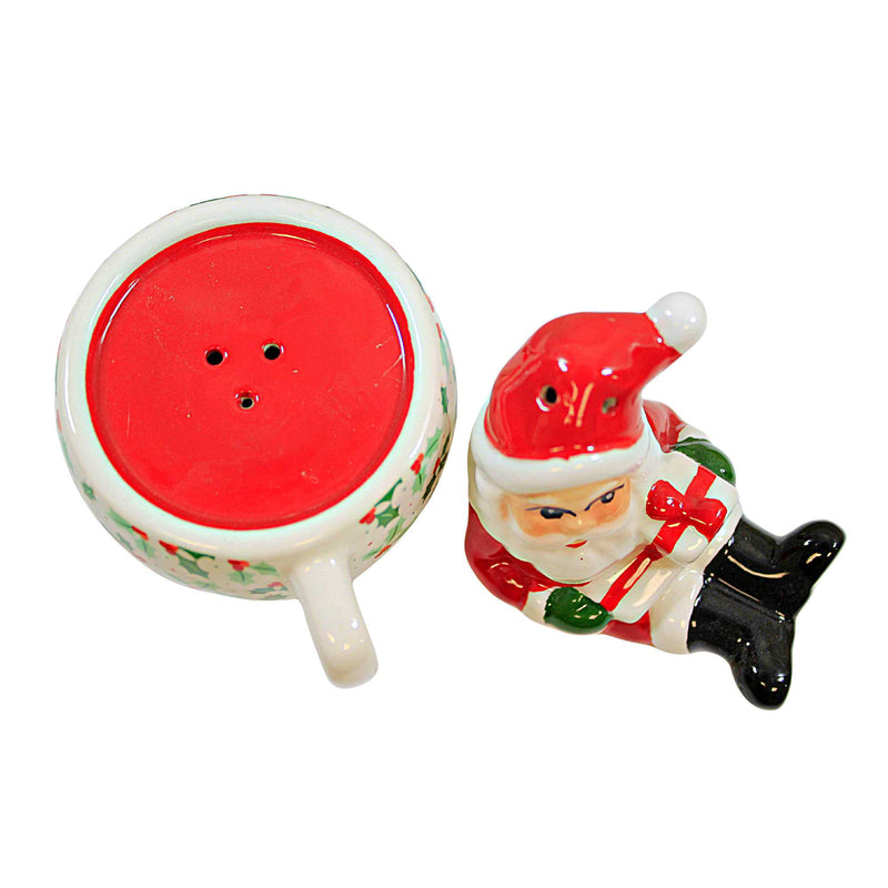 Ganz Santa On Cup Salt & Pepper Set - - SBKGifts.com
