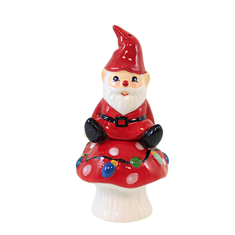 Ganz Gnome Mushroom Salt & Pepper Set - One Salt & Pepper Shaker Set 3.75 Inch, Dolomite - Lights Holiday Festive Mx180554 (62164)