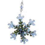 Ganz Winter Ice Teeny Snowflakes - Six Ornaments 2.25 Inch, Acrylic - Kissing Krystals Ornaments Beads Kk543 (62166)