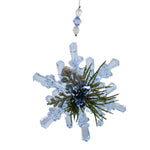 Ganz Winter Ice Teeny Snowflakes - Six Ornaments 2.25 Inch, Acrylic - Kissing Krystals Ornaments Beads Kk543 (62166)