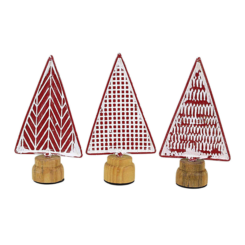 Ganz Embossed Red Trees - - SBKGifts.com
