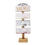 Ganz Gingerbread Message Post - One Message Sign 16.5 Inch, Wood - Village Factory Lodge Forest Mx188498 (62188)