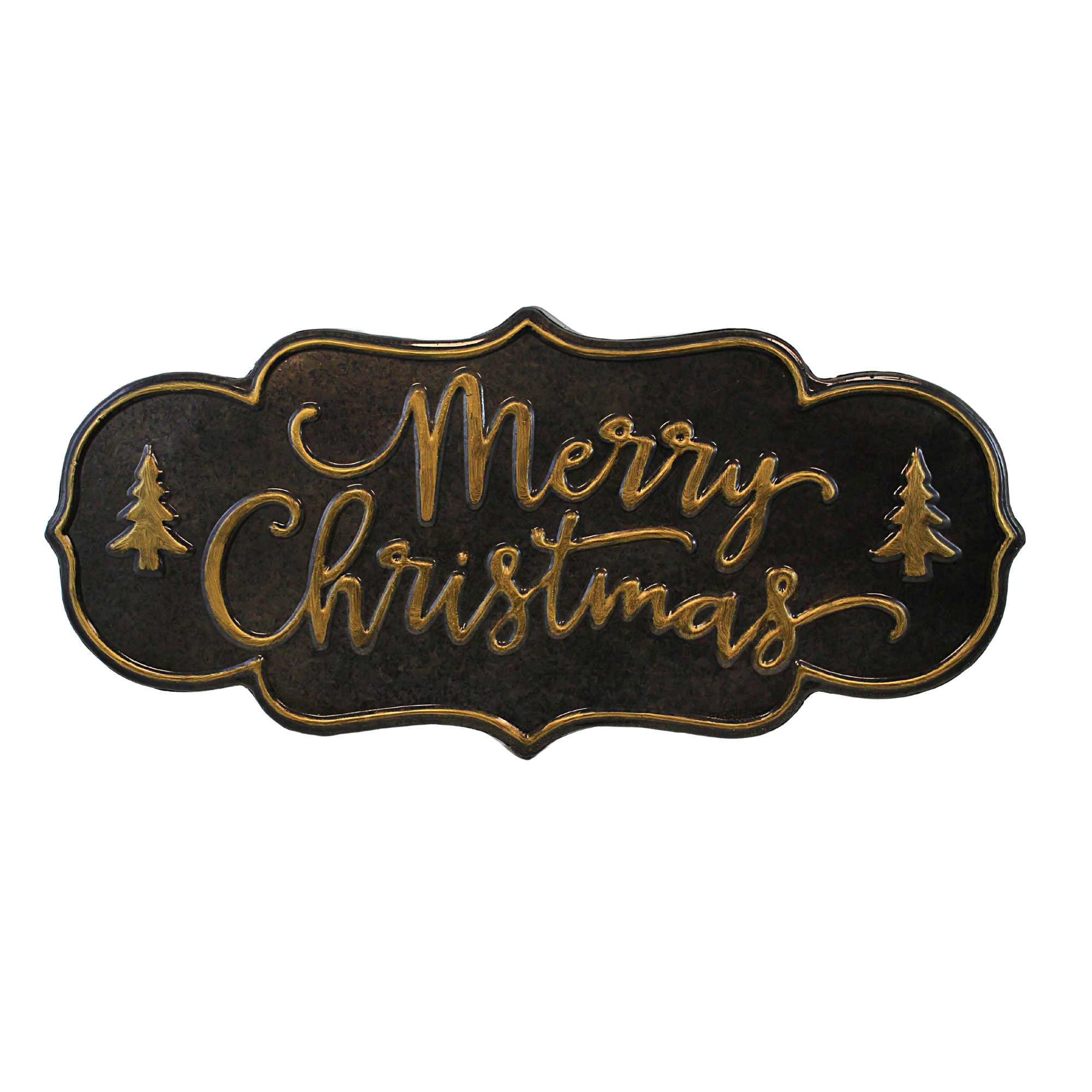 Ganz Gunmetal With Gold Embossed Merry Christmas Wall Decor - One Wall ...