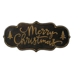 Ganz Gunmetal With Gold Embossed Merry Christmas Wall Decor - One Wall Decor Sign 8.5 Inch, Metal - Gold Embossed Letters Cx177192 (62189)