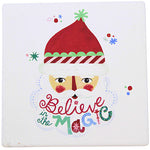 Ganz Whimsy Coasters - Set Of Four Coasters 4 Inch, Ceramic - Snowman Santa Believe Reindeer Tree Mx188120 (62198)