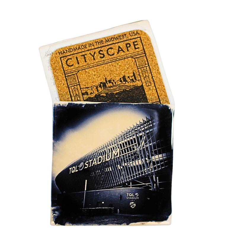 Cityscape Tiles Tql Stadium - One Coaster 4.25 Inch, Ceramic - Soccer Fc Cincinnati Tqlstadium (62211)