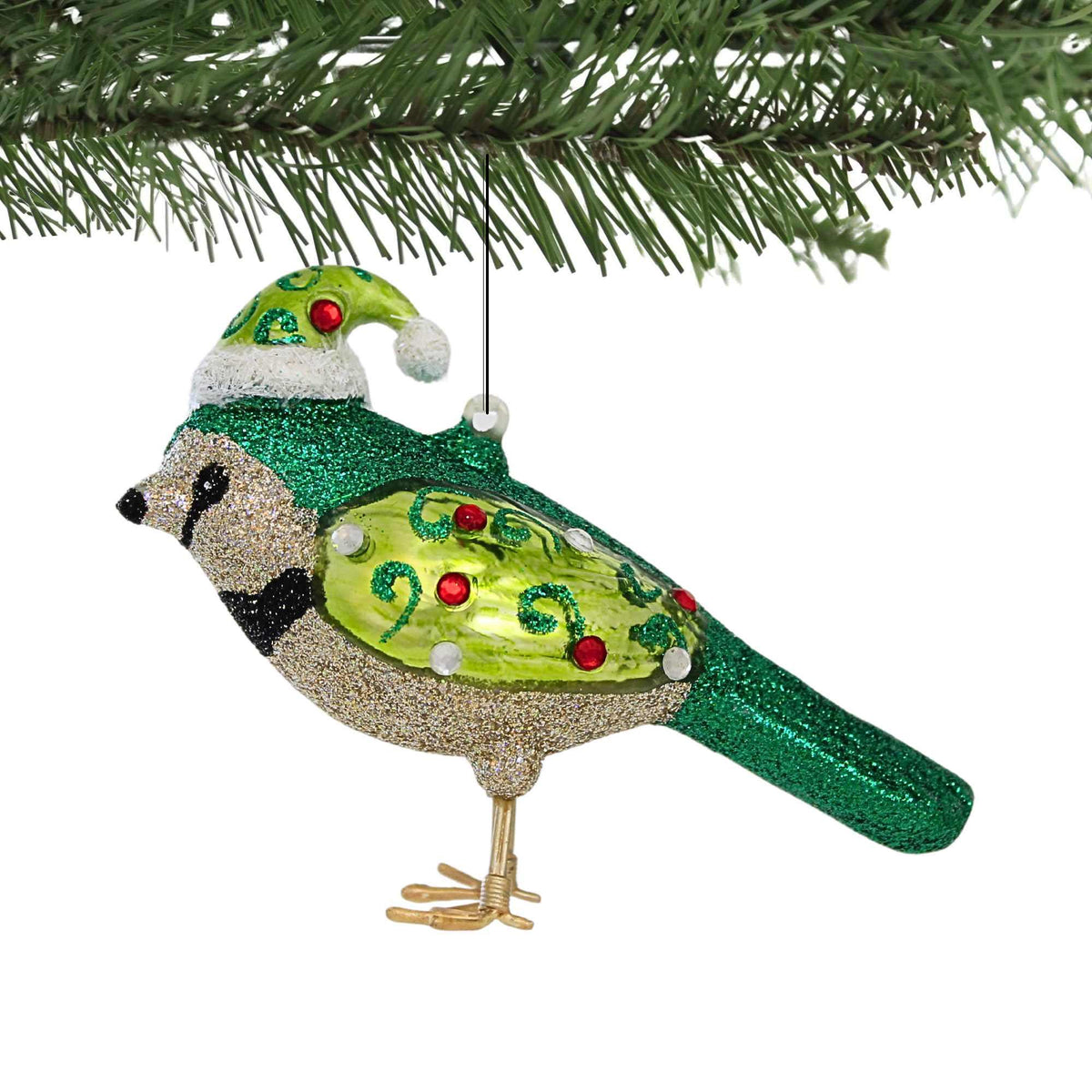 Kat + Annie Glittered Holiday Bird - - SBKGifts.com