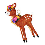 Christopher Radko Company Fawning Over Florals - One Ornament 6 Inch, Glass - Deer Flowers 1020476 (62244)