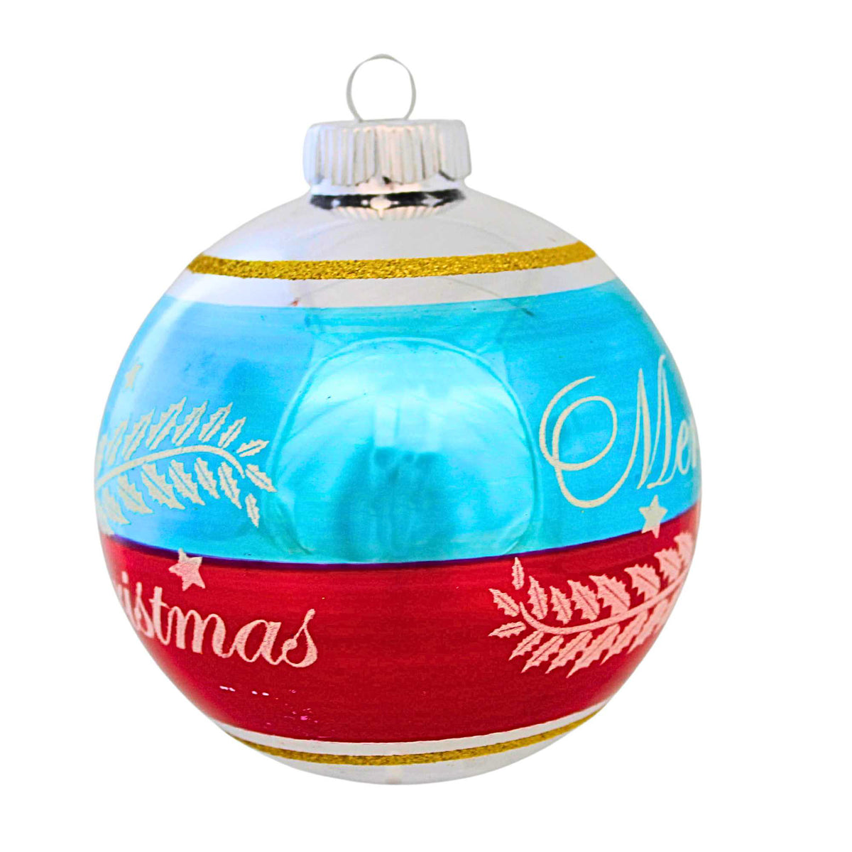 Christopher Radko Merry Christmas Flocked Ball - - SBKGifts.com