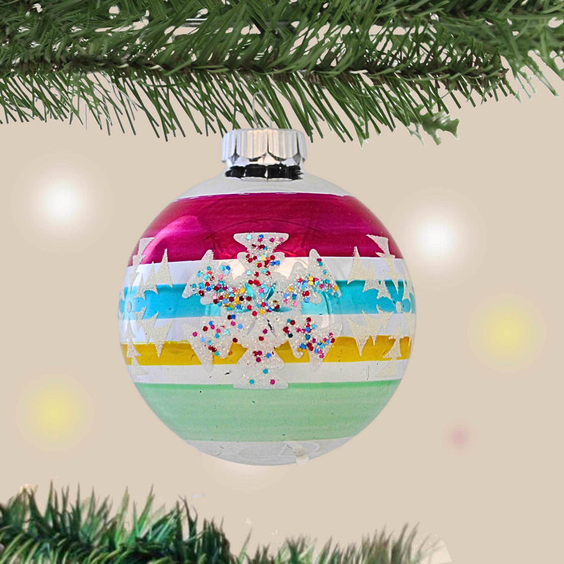 Christopher Radko Striped Ball Ornament - - SBKGifts.com