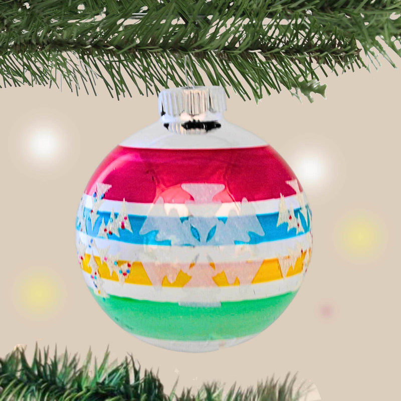 Christopher Radko Striped Ball Ornament - - SBKGifts.com