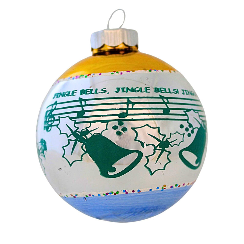 Christopher Radko Company Jingle Bells Ornament - One Ornament 3.25 Inch, Glass - Shiny Brite Vintage Inspired 3.25Insbw (62281)