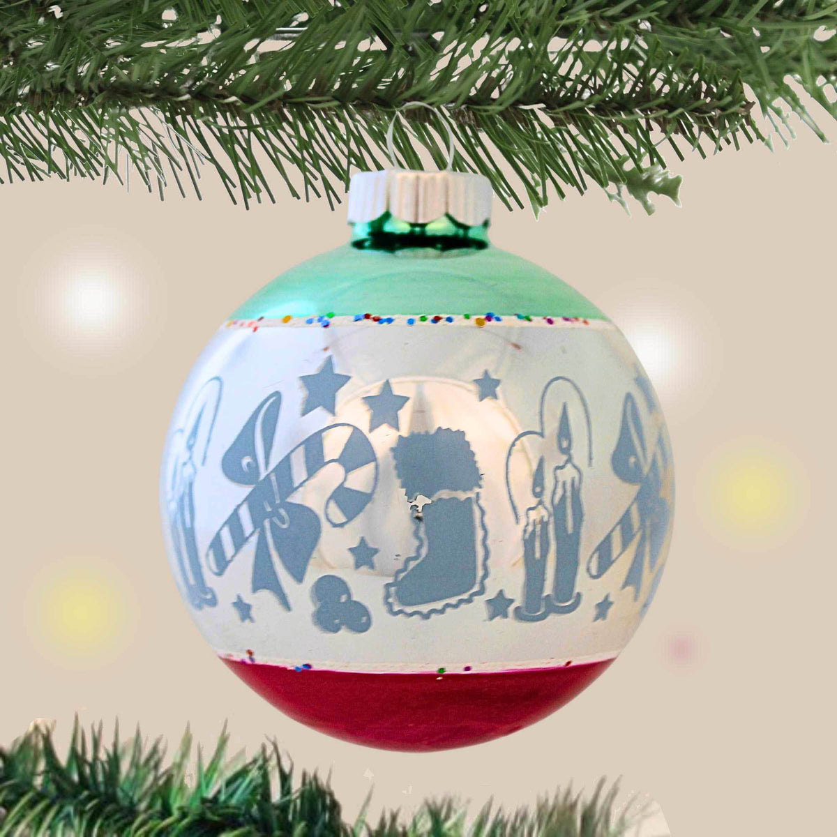 Christopher Radko Candy Canes, Candles, Boots Ornament - - SBKGifts.com