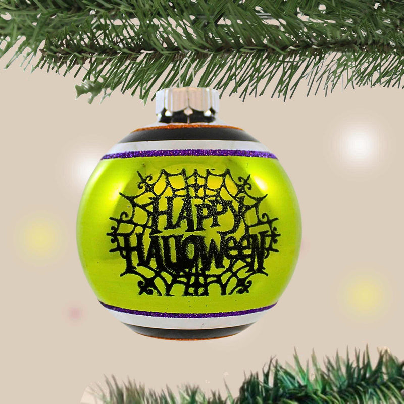 Christopher Radko Halloween Flocked Ball - - SBKGifts.com