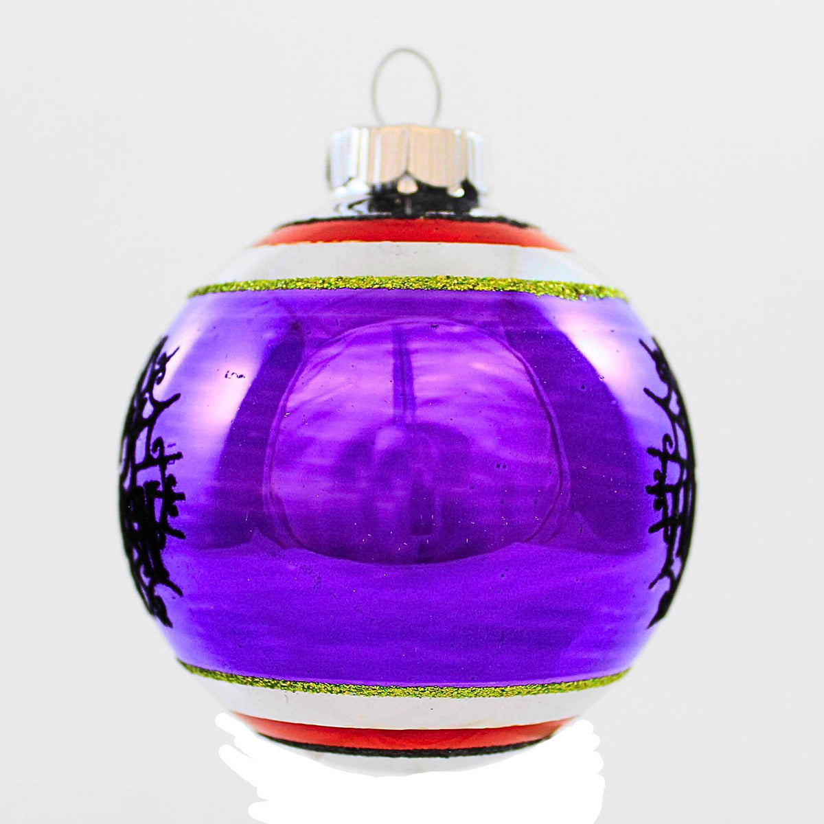 Christopher Radko Halloween Flocked Ball Ornament - - SBKGifts.com