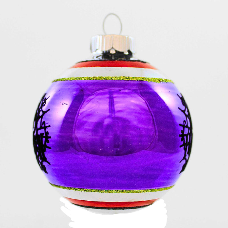 Christopher Radko Halloween Flocked Ball Ornament - - SBKGifts.com