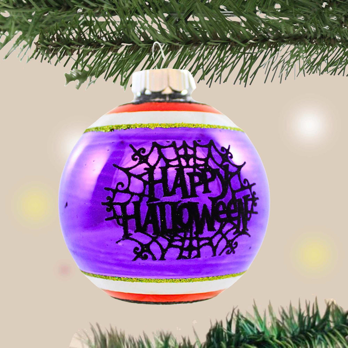 Christopher Radko Halloween Flocked Ball Ornament - - SBKGifts.com