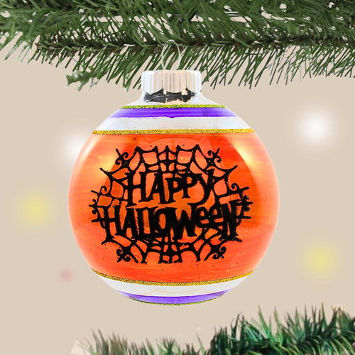 Christopher Radko Company Halloween Flocked Ball Ornament - - SBKGifts.com