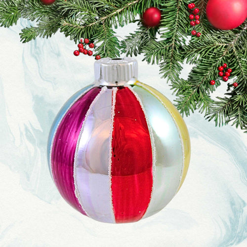 Christopher Radko Company Striped Ball Ornament - - SBKGifts.com