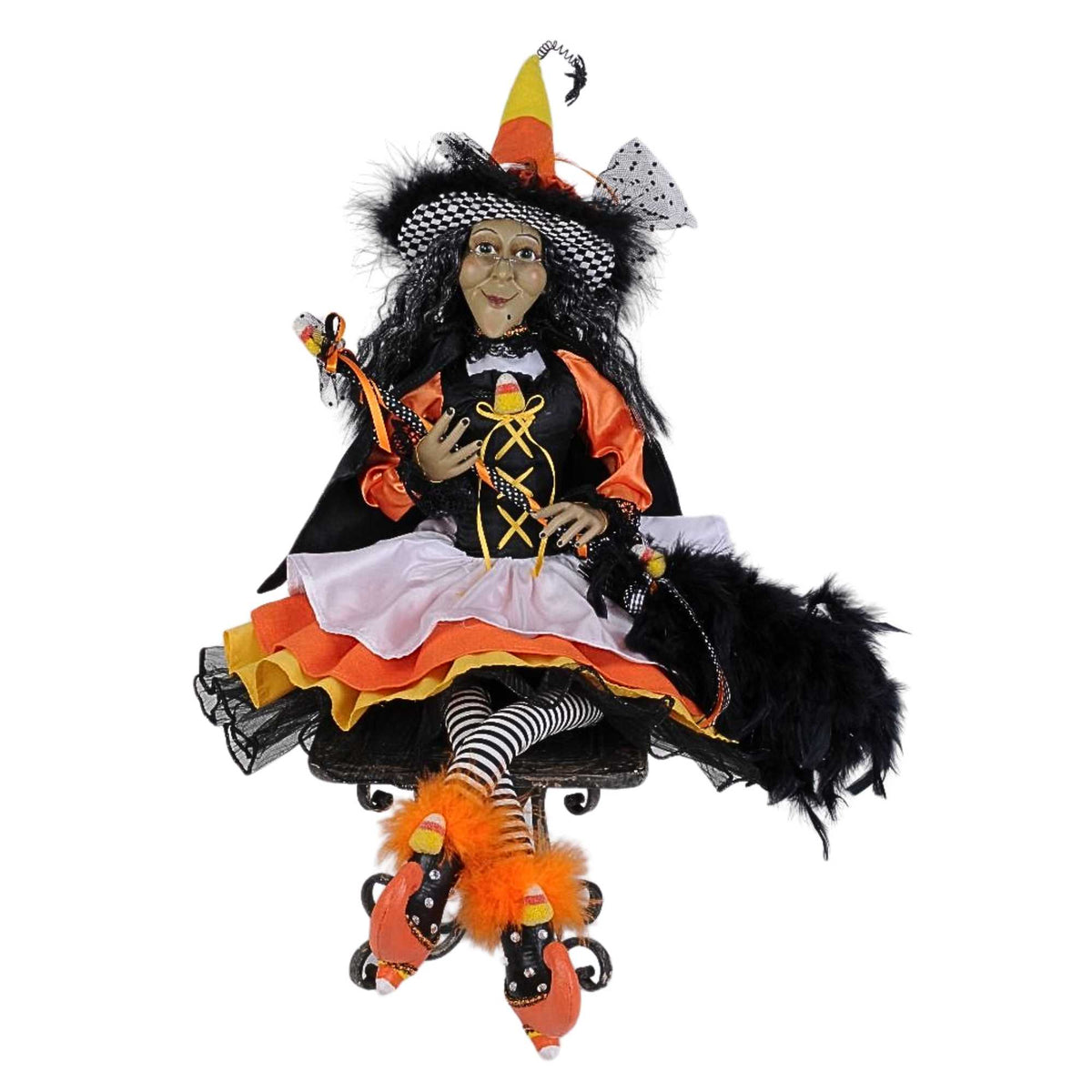 (62317) Sitting Candy Corn Witch