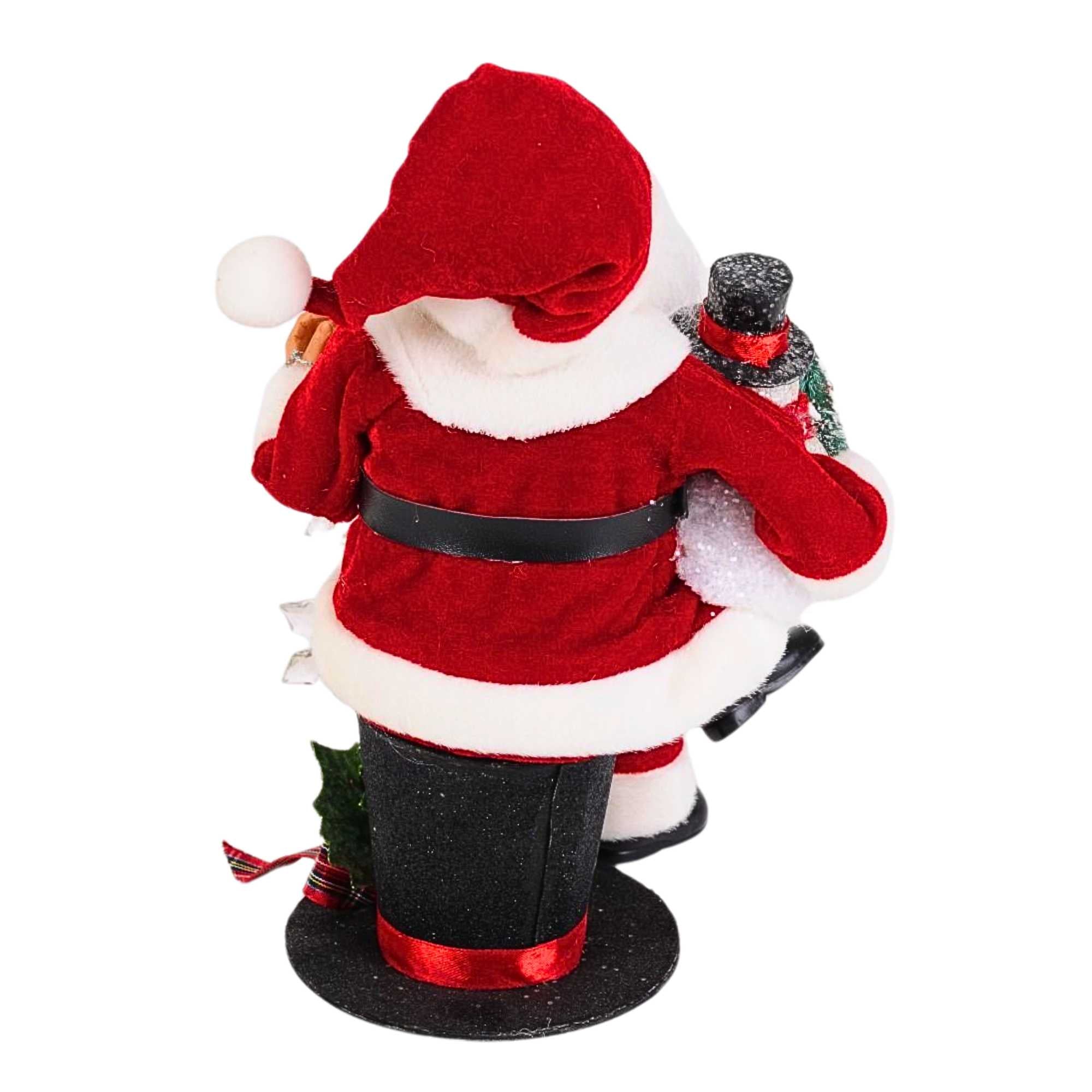 Karen Didion Top Hat Santa - One Santa Figurine 10.5 Inch, Plastic