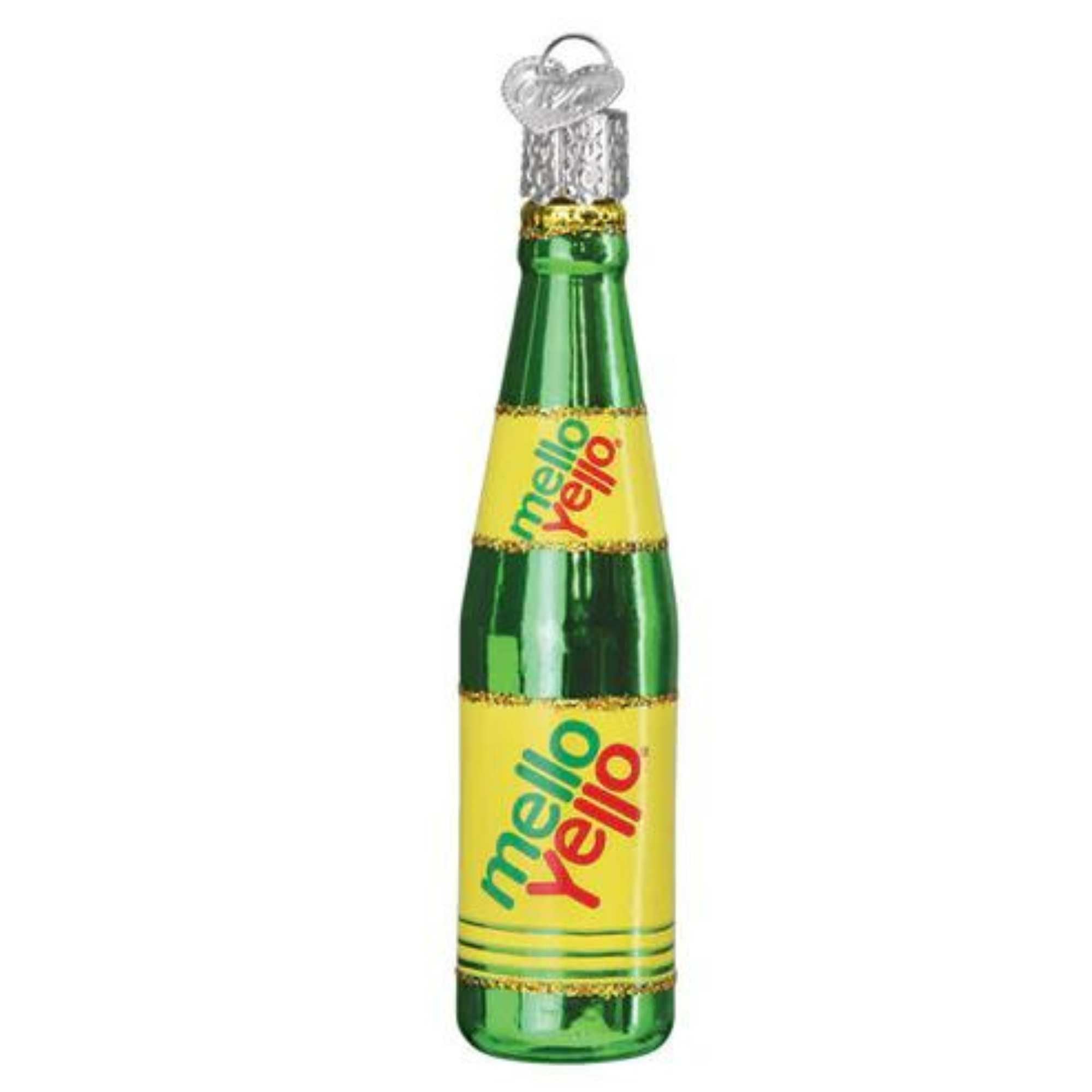 Old World Christmas Mello Yello Bottle - 1 Glass Ornament 4.25 Inch ...
