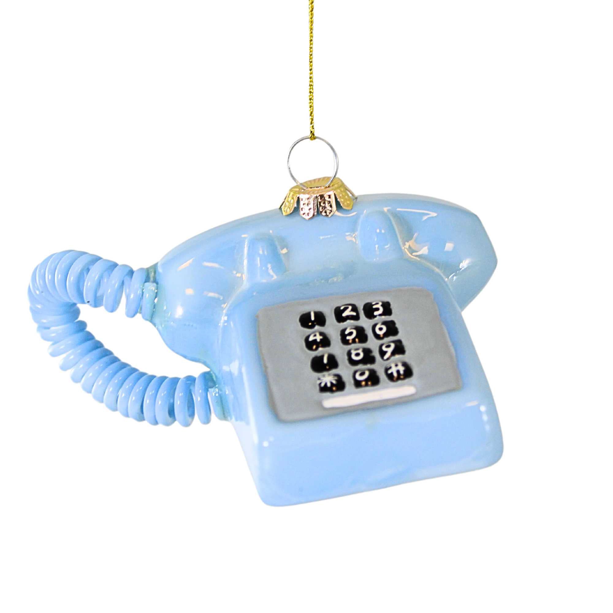 Cody Foster Touch Tone Telephone - One Ornament 2 Inch, Glass