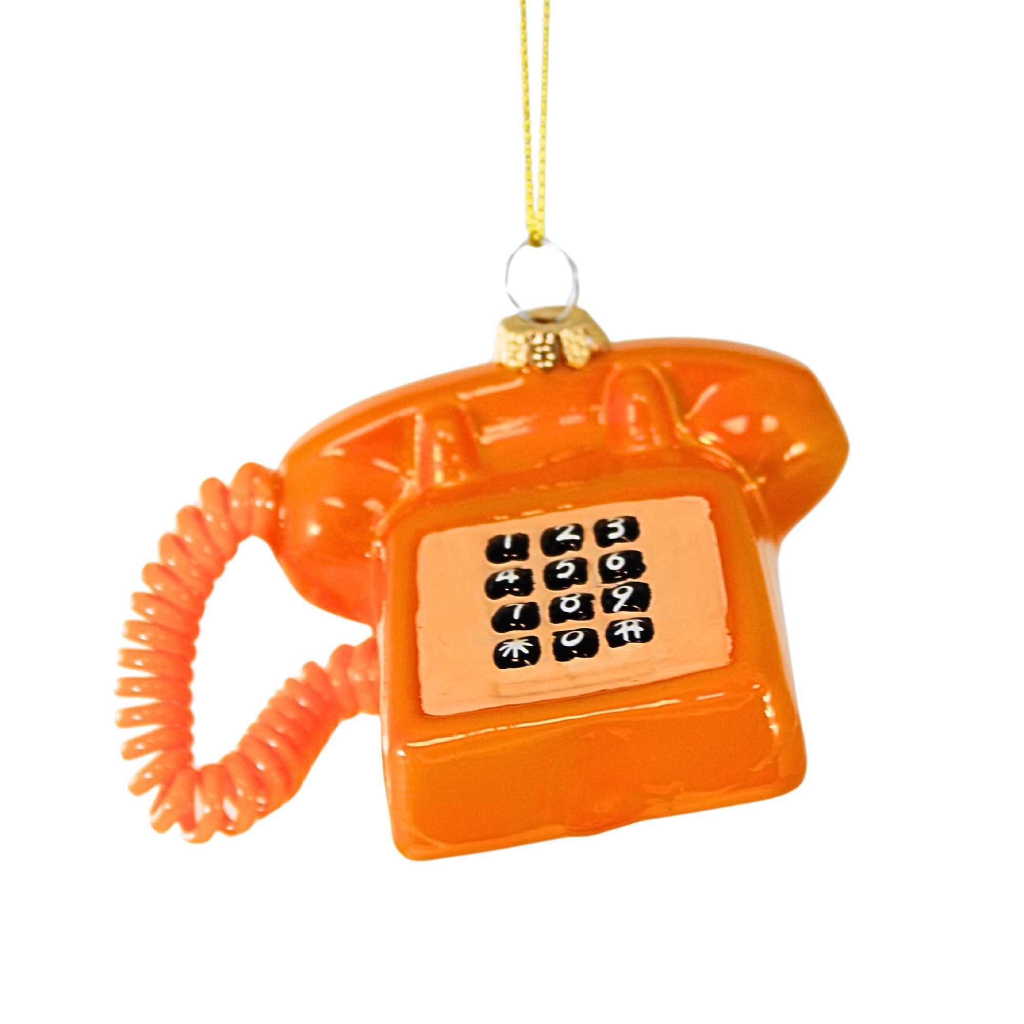 Cody Foster Touch Tone Telephone - One Ornament 2 Inch, Glass