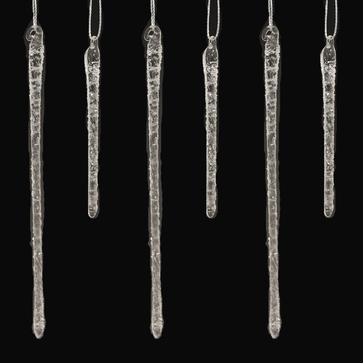 (62401) Frosty Glass Icicles St/6