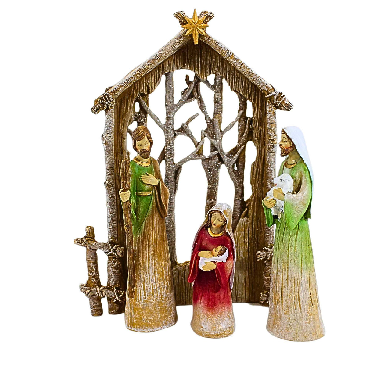 Roman Birch Nativity Set - - SBKGifts.com
