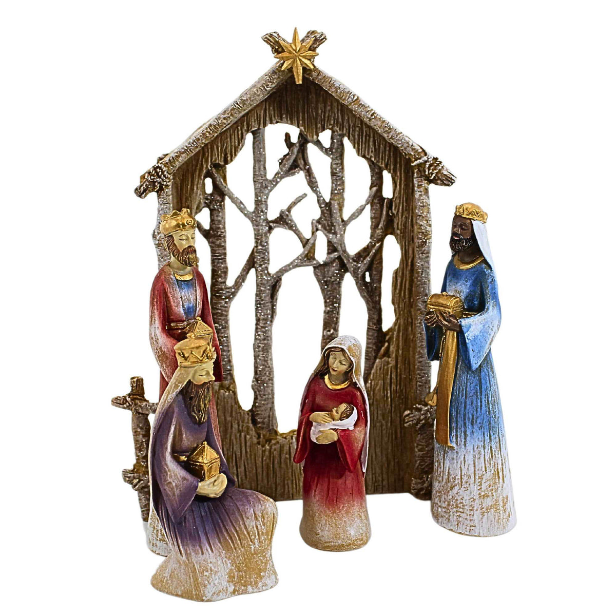 Roman Birch Nativity Set - - SBKGifts.com