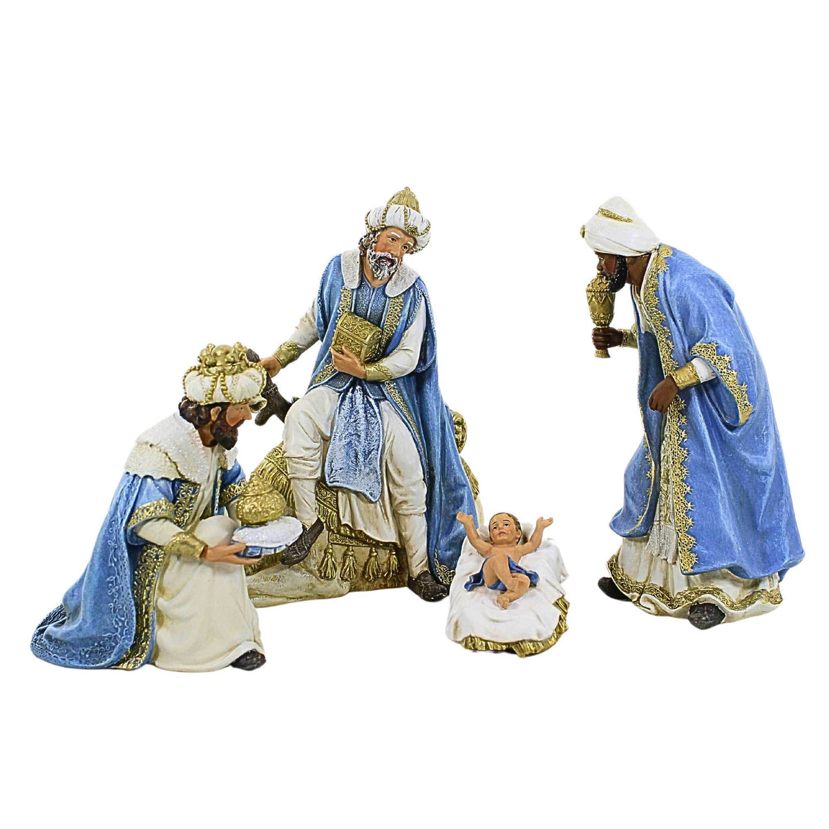 Joseph Studio Nativity In Gold And Blue - - SBKGifts.com