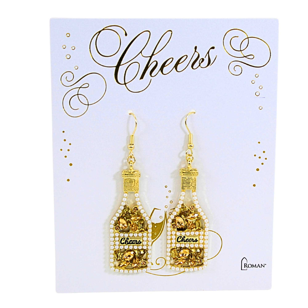 (62514) Champagne Bottle Earrings